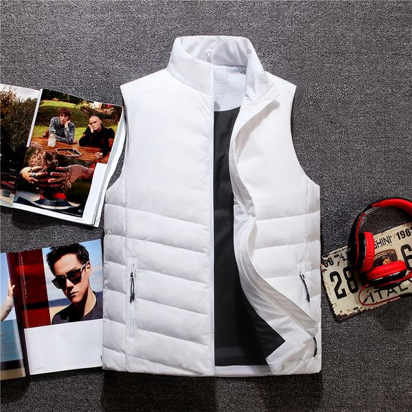 2019 new arrival brand men sleeveless jacket winter white duck down vest male slim vest mens windproof warm waistcoat, Black
2019 new arrival brand men sleeveless jacket winter white duck down vest male slim vest mens windproof warm waistcoat, Black