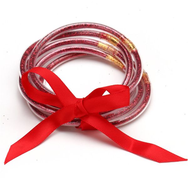 all weather glitter bangles set glitter filled silicone jelly summer autumn fashion red bracelets, Black
all weather glitter bangles set glitter filled silicone jelly summer autumn fashion red bracelets, Black