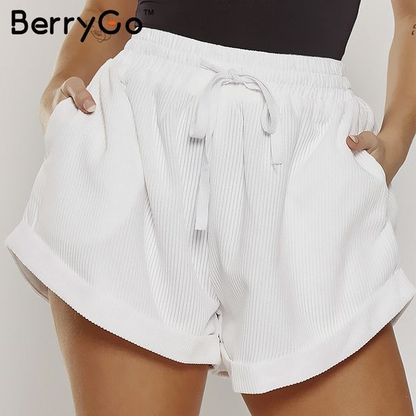 berrygo autumn winter women corduroy shorts high waist white lace up casual shorts 2018 autumn winter female pink short pants, White;black
berrygo autumn winter women corduroy shorts high waist white lace up casual shorts 2018 autumn winter female pink short pants, White;black