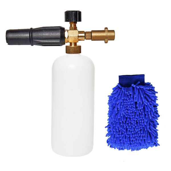 snow foam lance foam generator for karcher k2 k4 k5 k6 k7 high pressure washer gun & 1pc microfiber glove for car cleaning
snow foam lance foam generator for karcher k2 k4 k5 k6 k7 high pressure washer gun & 1pc microfiber glove for car cleaning