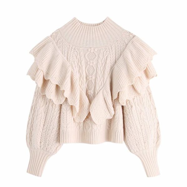 autumn winter 2019 new loose long sleeve high neck ruffle knit sweater women sweater knit women winter clothes, White;black
autumn winter 2019 new loose long sleeve high neck ruffle knit sweater women sweater knit women winter clothes, White;black