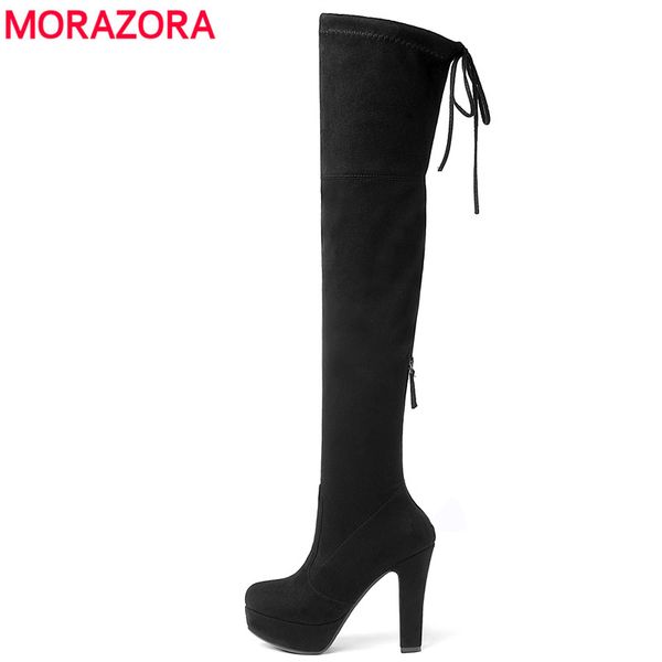 morazora 2019 new arrive fashion faux suede platform boots women high heels winter thigh high boots zip over the knee shoe, Black
morazora 2019 new arrive fashion faux suede platform boots women high heels winter thigh high boots zip over the knee shoe, Black