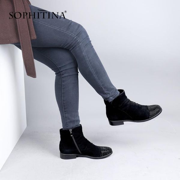 winter women boots round toe square heel low ankle bling solid casual shoes kid suede zipper fashionable boots sc639, Black
winter women boots round toe square heel low ankle bling solid casual shoes kid suede zipper fashionable boots sc639, Black