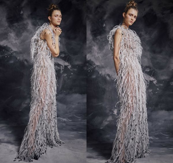 modest a line evening prom pants suit sleeveless lace feather party dresses floor length robes de soirée, Black
modest a line evening prom pants suit sleeveless lace feather party dresses floor length robes de soirée, Black