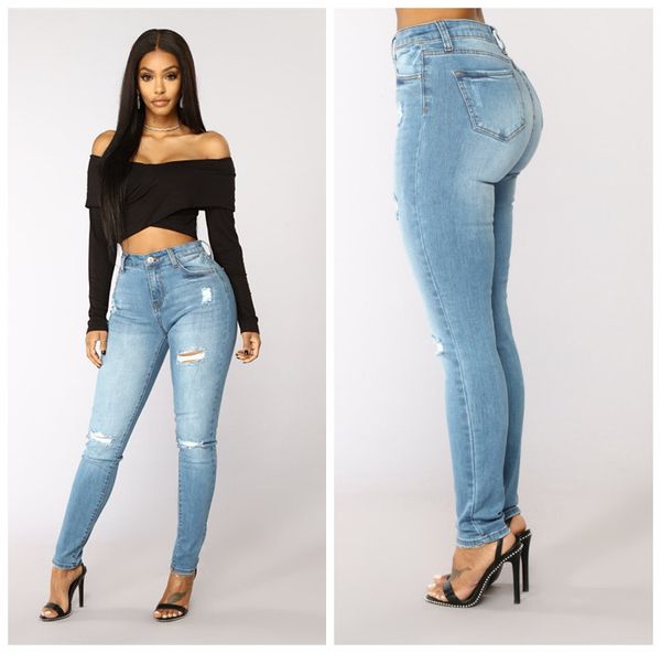 skinny pencil jeans for women ripped hole stretch jeans high waist push up denim pants ladies causal pantalon elastic trousers, Blue
skinny pencil jeans for women ripped hole stretch jeans high waist push up denim pants ladies causal pantalon elastic trousers, Blue
