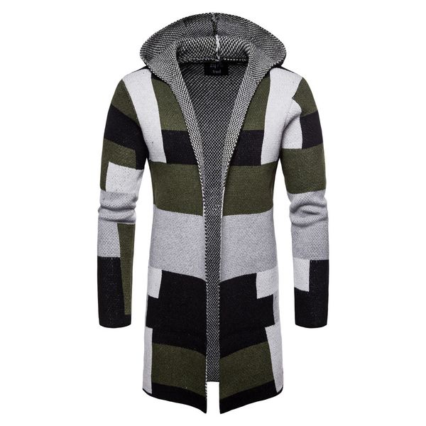 slavna martinovic men's autumn winter new striped fashion color matching length sweater england style coat windbreaker, White;black
slavna martinovic men's autumn winter new striped fashion color matching length sweater england style coat windbreaker, White;black