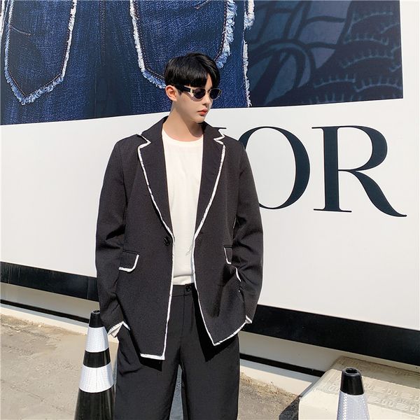 mixcubic 2020 spring korean style personality mixed colors burr suit men casual loose burr suit for men m-xl, White;black
mixcubic 2020 spring korean style personality mixed colors burr suit men casual loose burr suit for men m-xl, White;black