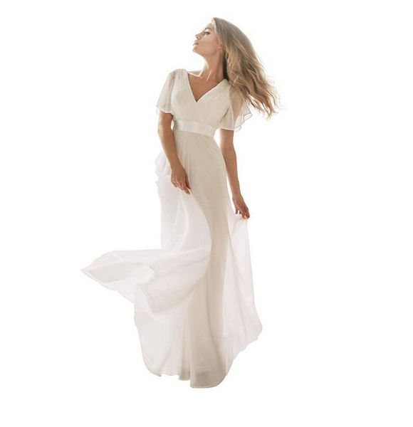 elegant v neck long wedding dresses simple white ivory dress with short sleeves ribbon belt chiffon floor length maxi bridal gowns
elegant v neck long wedding dresses simple white ivory dress with short sleeves ribbon belt chiffon floor length maxi bridal gowns