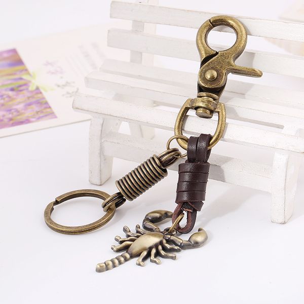 retro leather keychain alloy mouth scorpion key ring pendant girls backpack ornaments mall promotional gifts, Silver
retro leather keychain alloy mouth scorpion key ring pendant girls backpack ornaments mall promotional gifts, Silver