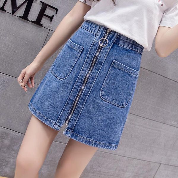 lucyever zipper women denim skirt summer fashion a line jean girl mini skirt casual high waist korean blue pocket female faldas, Black
lucyever zipper women denim skirt summer fashion a line jean girl mini skirt casual high waist korean blue pocket female faldas, Black