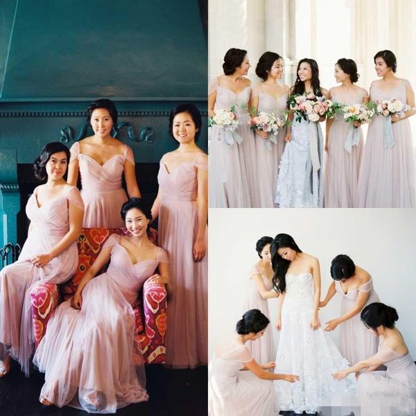 2020 tulle bridesmaid dresses cap sleeves pleats floor length sweetheart neckline plus size maid of honor gown country wedding party, White;pink
2020 tulle bridesmaid dresses cap sleeves pleats floor length sweetheart neckline plus size maid of honor gown country wedding party, White;pink