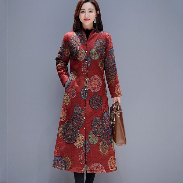 2019 new autumn wintern national style elegant coat women plus velvet thick warm printed cotton linen long coat m-4xl cc1537, Black
2019 new autumn wintern national style elegant coat women plus velvet thick warm printed cotton linen long coat m-4xl cc1537, Black