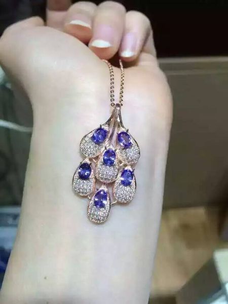 natural blue tanzanite pendant s925 silver natural gemstone pendant necklace trendy luxury large leaf fruit women jewelry
natural blue tanzanite pendant s925 silver natural gemstone pendant necklace trendy luxury large leaf fruit women jewelry