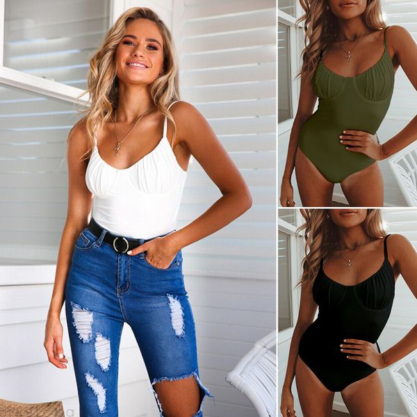 summer women playsuit crew neck sleeveless bodysuit jumpsuit romper solid deep v neck skinny sleeveless slip basic 2019, Black;white
summer women playsuit crew neck sleeveless bodysuit jumpsuit romper solid deep v neck skinny sleeveless slip basic 2019, Black;white