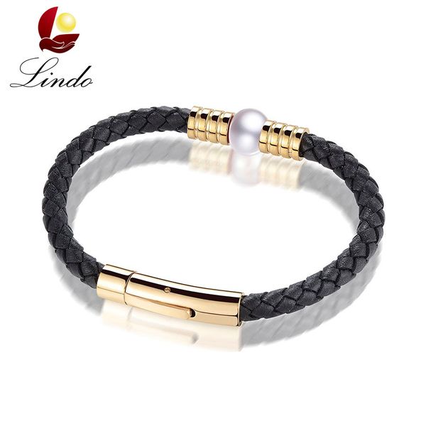 fashion black rope bracelet for women high luster natural freshwater pearl jewelry gold color bracelets & bangles 2017 new lindo, Golden;silver
fashion black rope bracelet for women high luster natural freshwater pearl jewelry gold color bracelets & bangles 2017 new lindo, Golden;silver