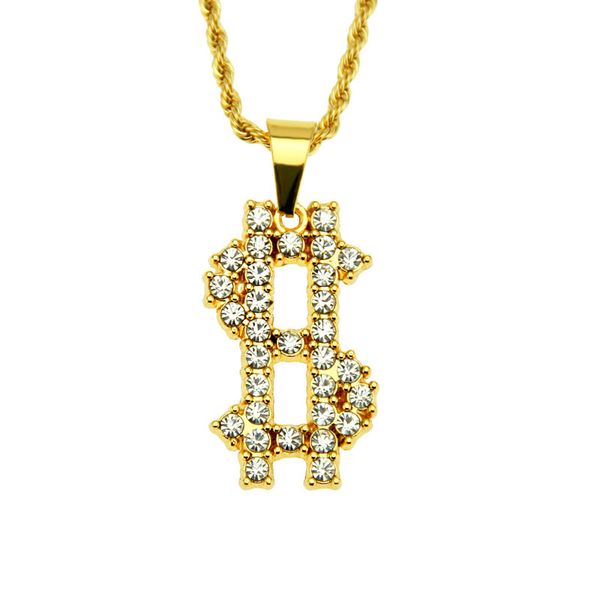 gold color $ money symbol pendant hip hop bling crystal dollar sign link chain pendant necklace men women jewelry, Silver
gold color $ money symbol pendant hip hop bling crystal dollar sign link chain pendant necklace men women jewelry, Silver