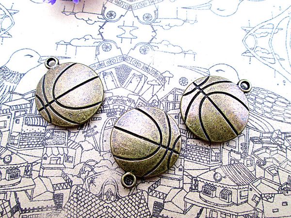 30pcs--basketball charms, antique bronze basketball charm pendants 22x19mm, Bronze;silver
30pcs--basketball charms, antique bronze basketball charm pendants 22x19mm, Bronze;silver