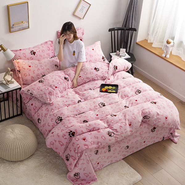 princess style carved velvet bed set duvet cover flat fitted bed sheet pillowcases pink love lip print strawberry bear flowers
princess style carved velvet bed set duvet cover flat fitted bed sheet pillowcases pink love lip print strawberry bear flowers