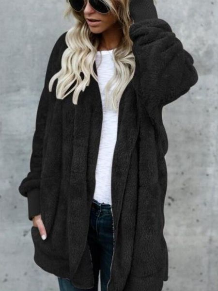 elegant faux fur coat women 2018 autumn winter warm soft zipper fur jacket female plush overcoat pocket casual teddy outwear, Black
elegant faux fur coat women 2018 autumn winter warm soft zipper fur jacket female plush overcoat pocket casual teddy outwear, Black