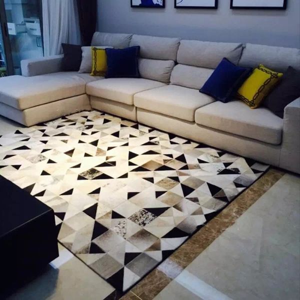 black and white luxury cowhide seamed rug modern natrual milch cowskin chequer carpet for living room bedroom decoration
black and white luxury cowhide seamed rug modern natrual milch cowskin chequer carpet for living room bedroom decoration