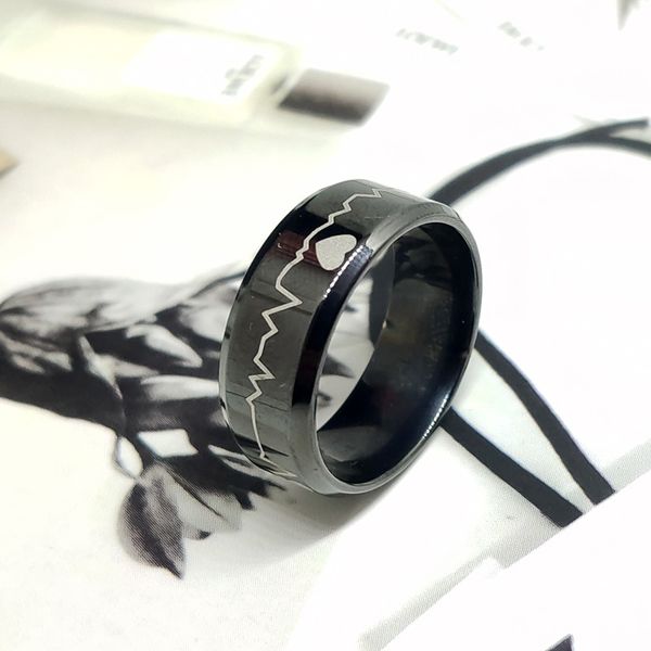 europe and america fashion creative accessories cool electrocardiogram plated black stainless steel ring heartbeat jewelry s, Silver
europe and america fashion creative accessories cool electrocardiogram plated black stainless steel ring heartbeat jewelry s, Silver