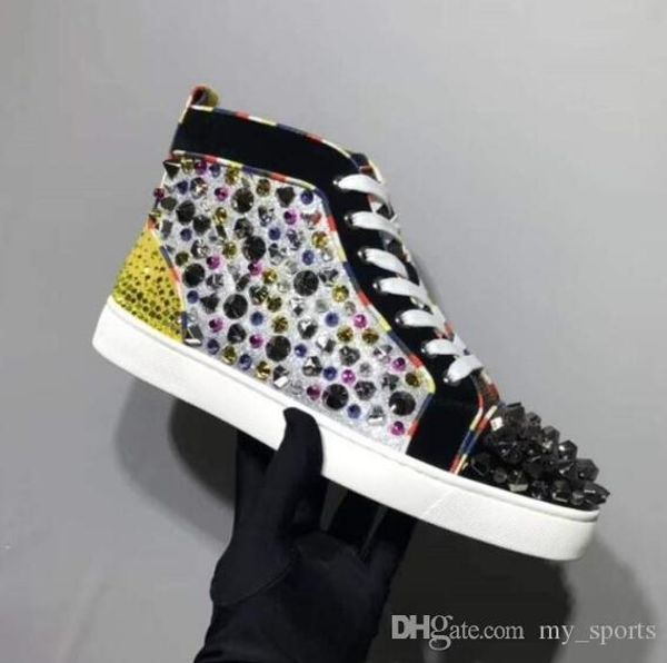 2019s мужской обувь шипованной top rhinstone strass шипастого red bottom sneaker пик заклепка блеск кожа с граффити лучшего заводом по качес, Black
2019s мужской обувь шипованной top rhinstone strass шипастого red bottom sneaker пик заклепка блеск кожа с граффити лучшего заводом по качес, Black