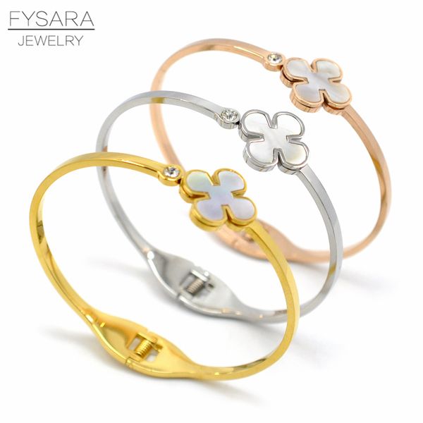 fysara shell flower bracelet & bangles for women jewelry stainless steel rose gold color cuff bracelets gift, Black
fysara shell flower bracelet & bangles for women jewelry stainless steel rose gold color cuff bracelets gift, Black