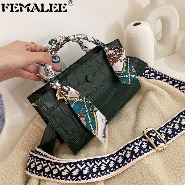 leisure stone pattern wide strap with scarf shoulder bag lady alligator designer travel crossbody bag mujer sac a main messenger
leisure stone pattern wide strap with scarf shoulder bag lady alligator designer travel crossbody bag mujer sac a main messenger