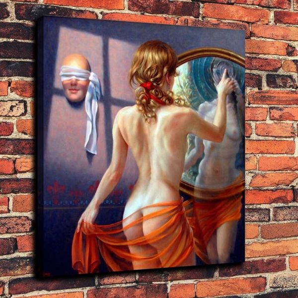 Nude Girl With Scarf Mirror Home Decor Handcrafts /HD Print Oil Painting On Canvas Wall Art Canvas Pictures 191103
Nude Girl With Scarf Mirror Home Decor Handcrafts /HD Print Oil Painting On Canvas Wall Art Canvas Pictures 191103