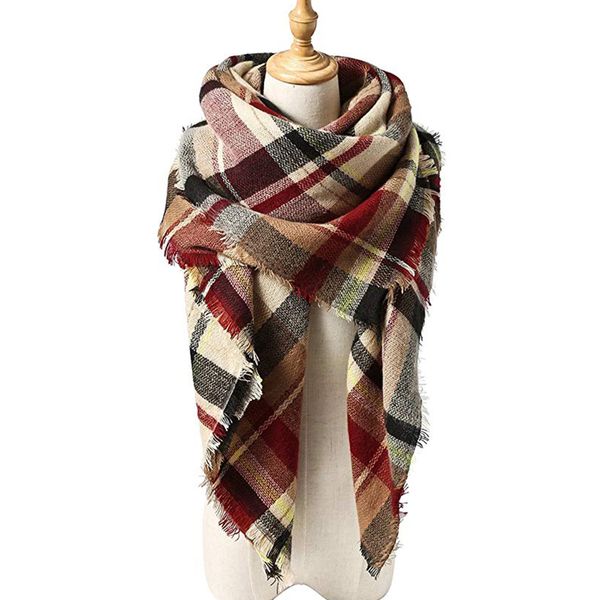 new women's winter scarf classic plaid scarf female warm soft cashmere scarves chunky large blanket wrap shawl triangle scarves c190110, Blue;gray
new women's winter scarf classic plaid scarf female warm soft cashmere scarves chunky large blanket wrap shawl triangle scarves c190110, Blue;gray