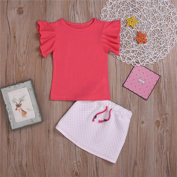 summer cute girl kids clothes set girl flying sleeve red t-shirt +checked skirt 2 pieces sets kids designer clothes girls jy558, White
summer cute girl kids clothes set girl flying sleeve red t-shirt +checked skirt 2 pieces sets kids designer clothes girls jy558, White