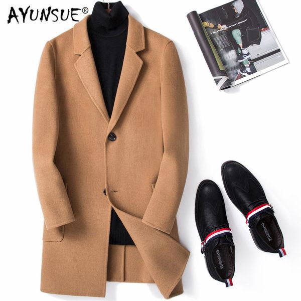 ayunsue 100%wool coat men spring autumn long jacket men double-sided korean coat and jacket casaco masculino m063 yy312, Black
ayunsue 100%wool coat men spring autumn long jacket men double-sided korean coat and jacket casaco masculino m063 yy312, Black