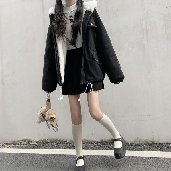 cotton clothes, cotton clothes, women's autumn and winter 2020 new japanese department's versatile lambs, plush and thickened st, Black
cotton clothes, cotton clothes, women's autumn and winter 2020 new japanese department's versatile lambs, plush and thickened st, Black