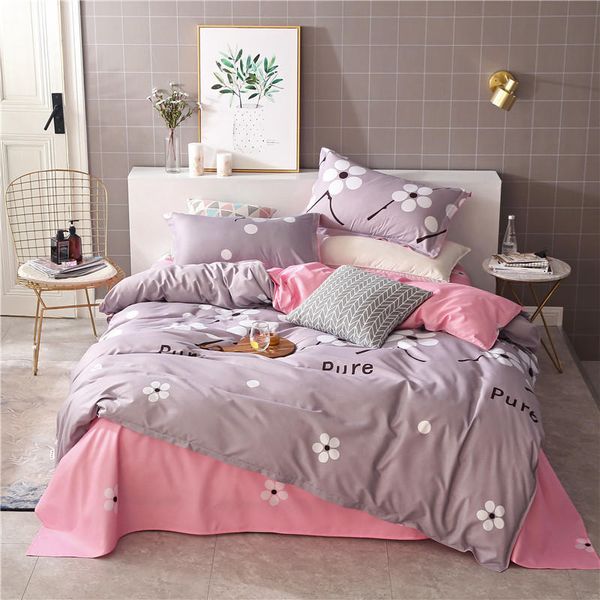 

clearance home textile 4 seasons universal bed linens 3/4pcs/set bedding sets bed set duvet cover sheet bedspread pillowcase