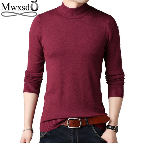 mwxsd brand casual men's slim fit pullover sweaters men solid half high collar pullovers sweater male solid turtleneck pullovers, White;black
mwxsd brand casual men's slim fit pullover sweaters men solid half high collar pullovers sweater male solid turtleneck pullovers, White;black