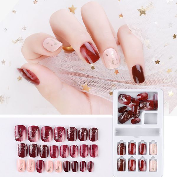 24pcs fake nails press on nails with glue nail tips false glue on artificial nail display stick, Red;gold
24pcs fake nails press on nails with glue nail tips false glue on artificial nail display stick, Red;gold