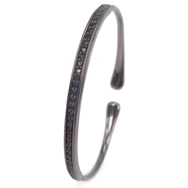 anil arjanda bangles,micro pave black cz cuff bangles gun black open bangles bracelets for men,valentine's gift