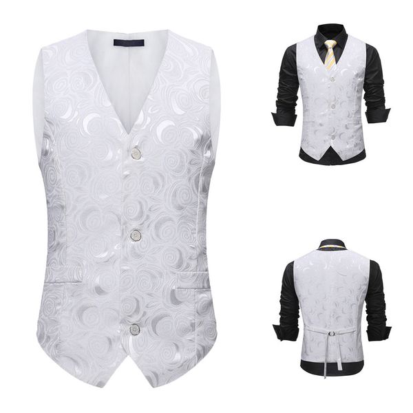 autumn winter formal business men's vest breasted fashion printing short slim waistcoat sleeveless& v-neck blazer men colete b1, Black;white
autumn winter formal business men's vest breasted fashion printing short slim waistcoat sleeveless& v-neck blazer men colete b1, Black;white