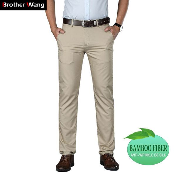 2019 summer new men thin casual pants business fashion solid color bamboo fiber ice silk trousers brand clothes, Black
2019 summer new men thin casual pants business fashion solid color bamboo fiber ice silk trousers brand clothes, Black