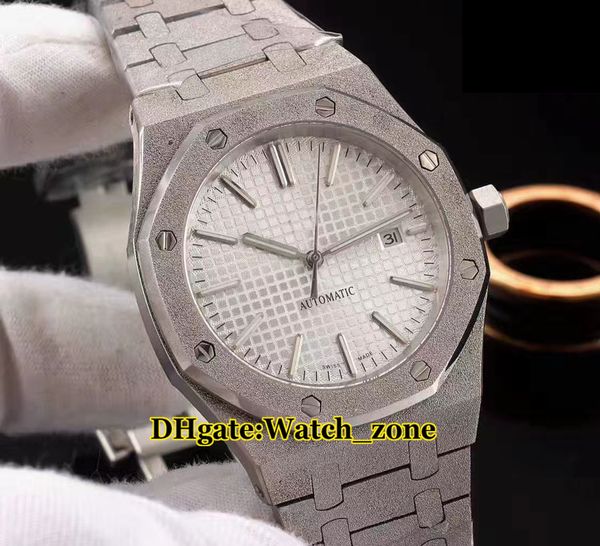 new 42mm royal 15400 white textured dial automatic mens watch frosted steels tainless steel bracelet gents sport watches, Slivery;brown
new 42mm royal 15400 white textured dial automatic mens watch frosted steels tainless steel bracelet gents sport watches, Slivery;brown