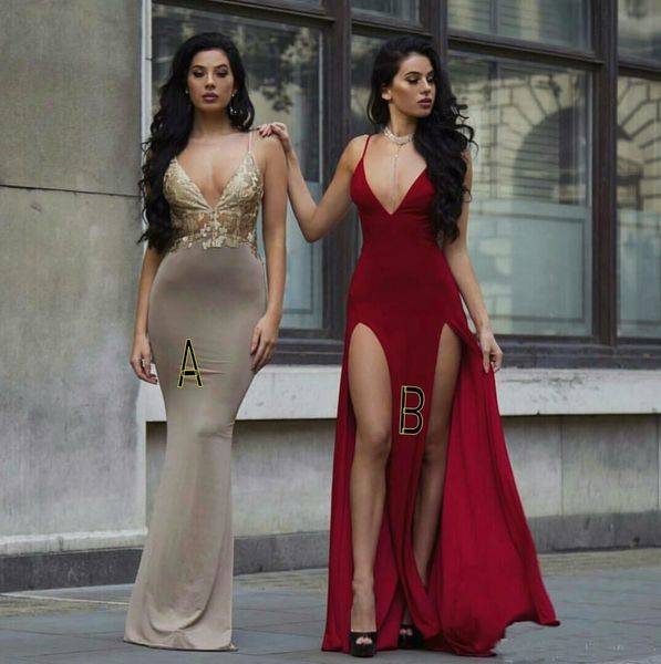 Vintage Long Evening Dresses 2 Styl Split Red Evening Gowns v Neck Floor Length Split Formal Women Special Occasion Pageant Party Dresses
Vintage Long Evening Dresses 2 Styl Split Red Evening Gowns v Neck Floor Length Split Formal Women Special Occasion Pageant Party Dresses