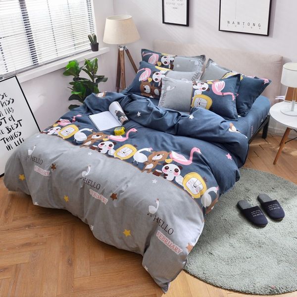 2019 designer new autumn and winter thickening ecological sanding four-piece simple cartoon bed linen quilt cover four sets of bedding
2019 designer new autumn and winter thickening ecological sanding four-piece simple cartoon bed linen quilt cover four sets of bedding