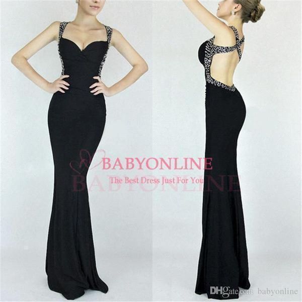 under $40 in stock mermaid evening dresses 2020 black spaghetti strap backless long party prom gowns cps052, Black;red
under $40 in stock mermaid evening dresses 2020 black spaghetti strap backless long party prom gowns cps052, Black;red