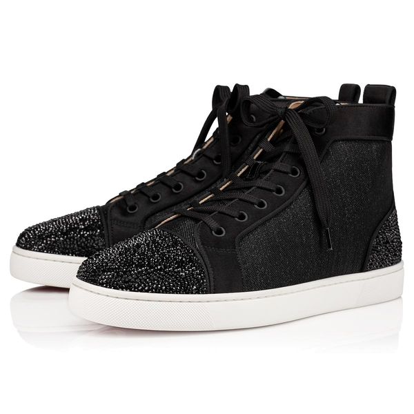 summer spring men's high sneakers red bottoms shoe strass ii flat black canvas lurex brand trainers walking trainers with box
summer spring men's high sneakers red bottoms shoe strass ii flat black canvas lurex brand trainers walking trainers with box
