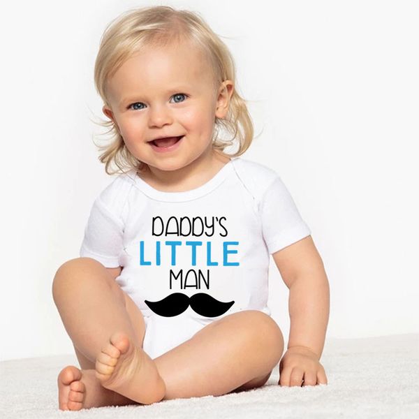 baby boy clothes daddy's little man print newborn baby boy bodysuit white cotton newborn clothes short sleeves playsuit, Blue
baby boy clothes daddy's little man print newborn baby boy bodysuit white cotton newborn clothes short sleeves playsuit, Blue
