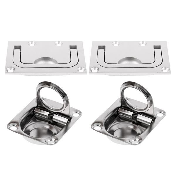 4-pack 316 stainless steel boat deck hatch flush ring pull 43x36mm / 75x55mm, maximum corrosion resistance
4-pack 316 stainless steel boat deck hatch flush ring pull 43x36mm / 75x55mm, maximum corrosion resistance