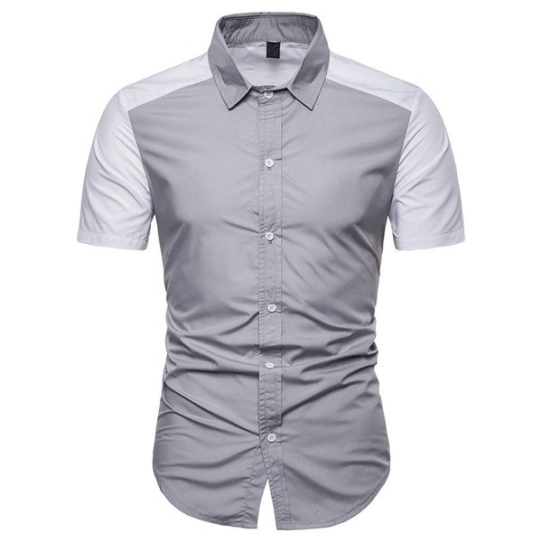 mens designer patchwork shirts fashion lapel neck short sleeve polos natural color polos mens clothing, White;black
mens designer patchwork shirts fashion lapel neck short sleeve polos natural color polos mens clothing, White;black
