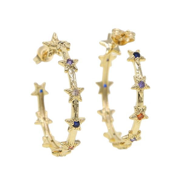 2019 christmas gift jewelry new arrived gold color colorful rainbow cz star hoop earring, Golden;silver
2019 christmas gift jewelry new arrived gold color colorful rainbow cz star hoop earring, Golden;silver