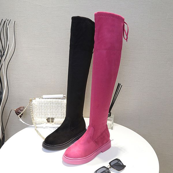 shoes women's mid calf boots winter footwear booties woman 2019 low heel lace up thigh high heels high round toe, Black
shoes women's mid calf boots winter footwear booties woman 2019 low heel lace up thigh high heels high round toe, Black