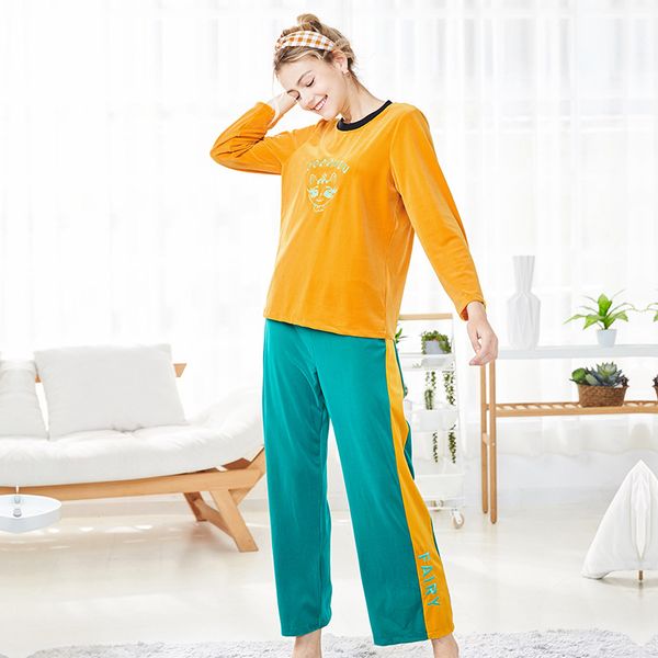 pleuche winter women pajamas set long sleeve trousers cute pajama sleep wear home clothes soft cozy lingerie pijama mujer sr966, Blue;gray
pleuche winter women pajamas set long sleeve trousers cute pajama sleep wear home clothes soft cozy lingerie pijama mujer sr966, Blue;gray
